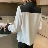 Women's Korean Theme Stand Collar Blouse