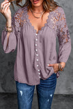 Lace Flare Sleeve Blouse Silver Sam