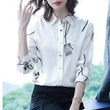 Women's Korean Theme Floral Shirt