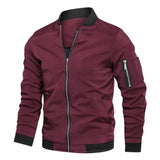 Men's Zipped Up Windbreaker Jacket