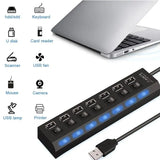 USB 2.0 Port Hub Multi Ports Splitter Adapter