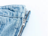 Sexy Blue Denim Sheath Mini Dress