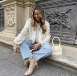 Casual Sequin Bomber Jackets Coat Outwear Silver Sam