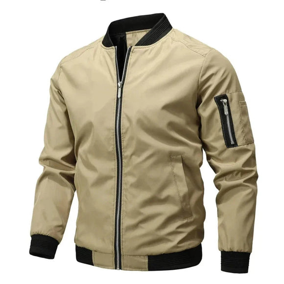 Men's Zipped Up Windbreaker Jacket