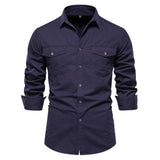 Men's Long Sleeve Dual Pockets Shirt