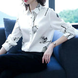 Women's Korean Theme Floral Shirt