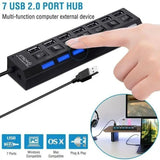 USB 2.0 Port Hub Multi Ports Splitter Adapter
