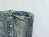 Strapless Denim Top Silver Sam