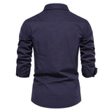 Men's Long Sleeve Dual Pockets Shirt
