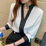 Women's Korean Theme Stand Collar Blouse