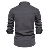 Men's Long Sleeve Dual Pockets Shirt