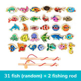 Children's Magnetic Marine Life Wooden Fishing Toy AliExpress