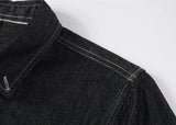 Men's Long Sleeve Single Pocket Denim Shirt Yellow Pandora