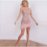 Sleeveless Sheath Party Dresse Silver Sam