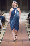 Serenity Indigo Handprinted Scarf Alabaster