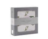 Dino Days Cotton Muslin Crib Sheet Lavender Charlie