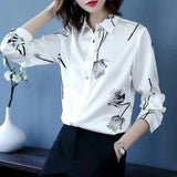 Women's Korean Theme Floral Shirt
