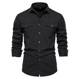 Men's Long Sleeve Dual Pockets Shirt