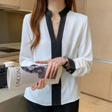 Women's Korean Theme Stand Collar Blouse