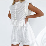 Sleeveless Tank Top & High Waist Shorts Set