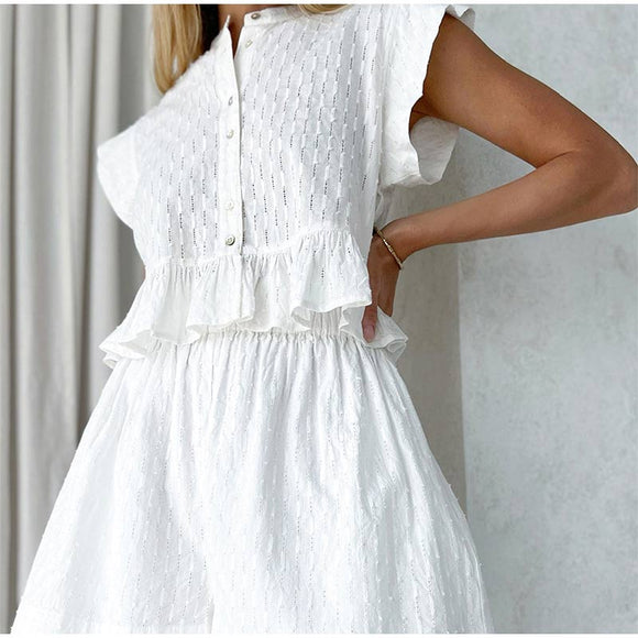 Sleeveless Tank Top & High Waist Shorts Set