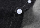 Men's Long Sleeve Single Pocket Denim Shirt Yellow Pandora