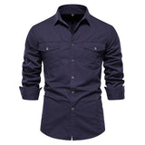 Men's Long Sleeve Dual Pockets Shirt