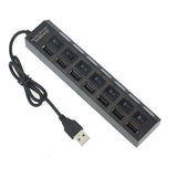 USB 2.0 Port Hub Multi Ports Splitter Adapter