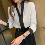 Women's Korean Theme Stand Collar Blouse
