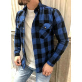 Men's Dual Pocket Long Sleeve Checkered Shirt