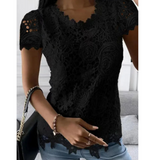 Women's Summer Short Sleeve Lace Top