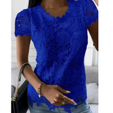 Women's Summer Short Sleeve Lace Top