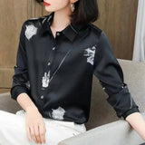 Women's Korean Theme Floral Shirt
