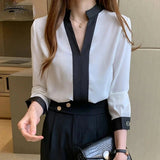 Women's Korean Theme Stand Collar Blouse