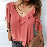 Butterfly Sleeve Chiffon Blouse Silver Sam