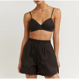 3 Piece Long Sleeve Top & Shorts Set