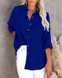 Long Sleeve Casual Linen Cotton Blouse