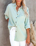 Long Sleeve Casual Linen Cotton Blouse