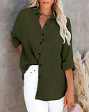 Long Sleeve Casual Linen Cotton Blouse