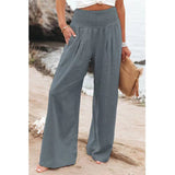 Cotton Linen Pockets Casual Pants