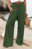 Cotton Linen Pockets Casual Pants