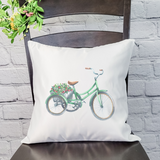 Strawberry Bicycle Pillow Cover