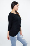 3/4 Sleeve Twisted Front Comfortable Top