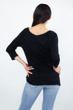 3/4 Sleeve Twisted Front Comfortable Top