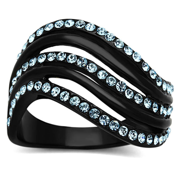Women's Stainless Steel Synthetic Crystal Ring