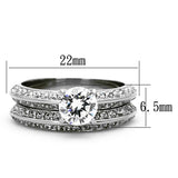 Women's Stainless Steel Cubic Zirconia Ring