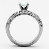 Women's Stainless Steel Cubic Zirconia Ring