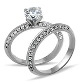 Women's Stainless Steel Cubic Zirconia Ring