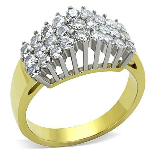 Women's Stainless Steel Cubic Zirconia Ring