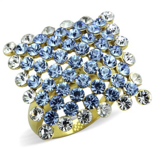 Women's Stainless Steel Synthetic Crystal Ring
